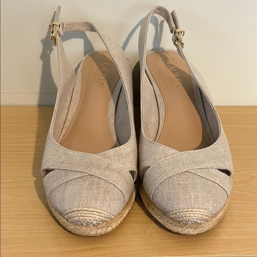 Ralph Lauren Beige Espadrille Sandals